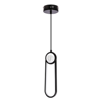 LACRIMA lampa wiszaca czarny 10cm 15W LED 3000K maskownica biała