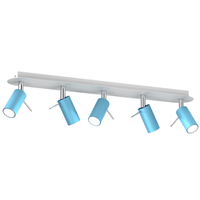Milagro - Lampa sufitowa PRESTON BLUE/WHITE 5x mini GU10