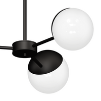 Milagro - Żyrandol SFERA BLACK 3xE14