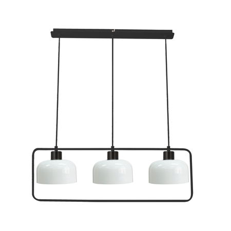 Zodiac lampa wisząca czarny 3x40W E27 klosz biały