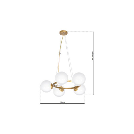 Milagro - Lampa wisząca VIENNA 5xE14