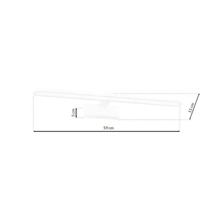 Milagro - Kinkiet SPLASH WHITE 60cm 12W LED