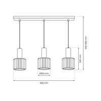Milagro - Lampa wisząca CRISTAL 3xE27