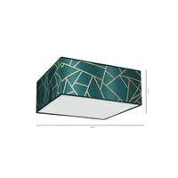 Milagro - Lampa sufitowa ZIGGY GREEN Gold/Bottle green 3xE27