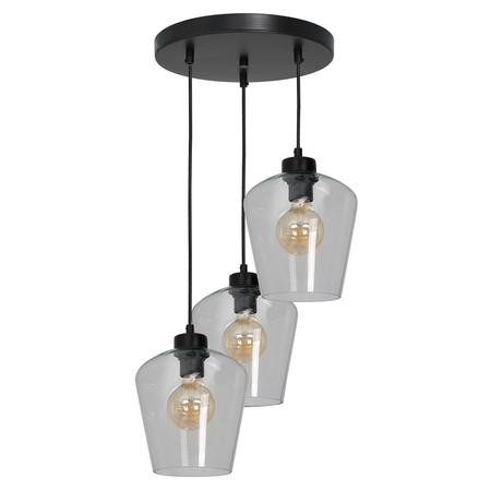 Milagro - Lampa wisząca SANTIAGO CLEAR 3xE27