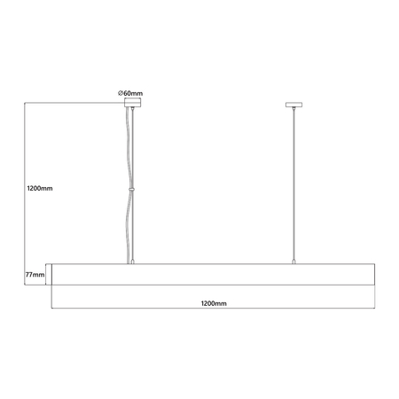 Lampa wisząca Mira L biała Tuya LED CCT