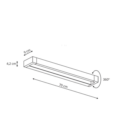 Kinkiet ruchomy Cargo biały IP44 LED 4000K