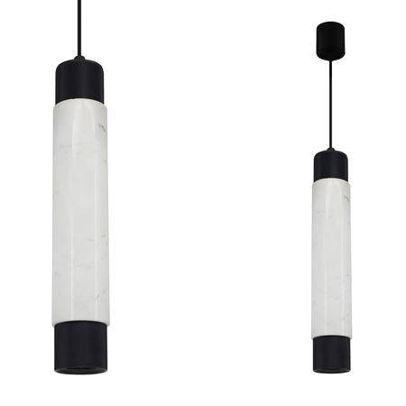 Milagro - Lampa wisząca MARBLE WHITE/BLACK 1xGU10