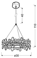 Candellux - Arvin Lampa Wisząca 30 14W Led Czarny