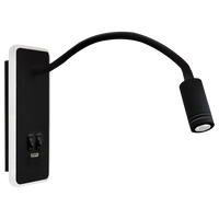 Milagro - Lampka nocna BASE 8W+2W BLACK