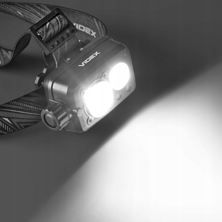 Latarka Czołowa Videx LED Akumulatorowa Czołówka 600 Lumenów USB C 5000K VLF-H189