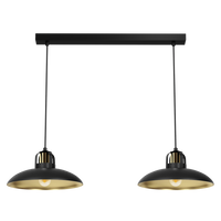 Milagro - Lampa wisząca FELIX BLACK/GOLD 2xE27