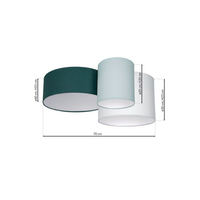Milagro - Lampa sufitowa STAN GREEN 3xE27