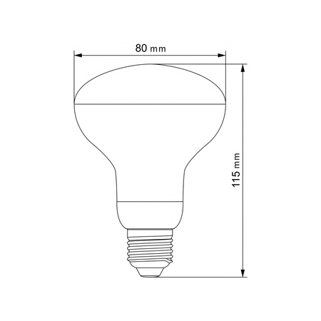 LED Żarówka do uprawy roślin VIDEX-E27-R80-9W-FITO