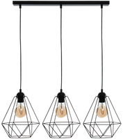 Milagro - Lampa wisząca BASKET BLACK 3xE27