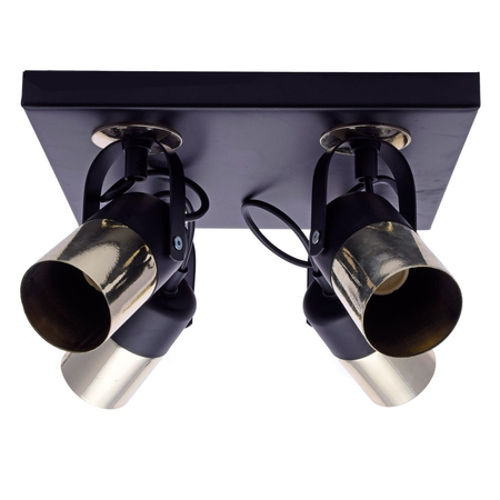 Milagro - Lampa sufitowa WILSON BLACK 4xGU10