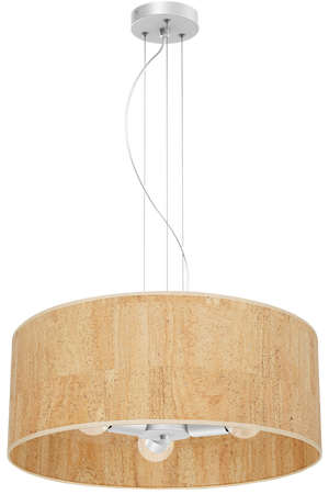 Milagro - Lampa wisząca CORK White/Cork 3xE27