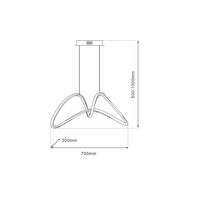Lampa wisząca TESORO GOLD 48W LED