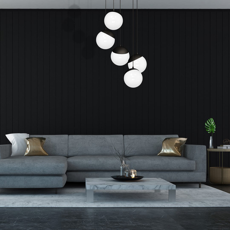 Milagro - Lampa wisząca SFERA BLACK 5xE14
