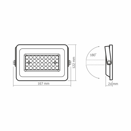 Naświetlacz LED biały halogen 5000K 2700lm 30W