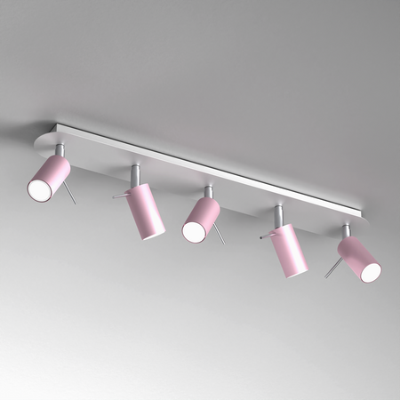 Milagro - Lampa sufitowa PRESTON PINK/WHITE 5x mini GU10