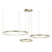Złota Lampa wisząca okręgi 116W złota AZ134 MONZA