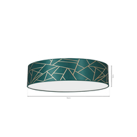 Milagro - Lampa sufitowa ZIGGY GREEN Gold/Bottle green 3xE27 Ø60cm