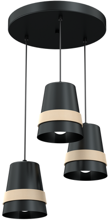 Lampa wisząca VENEZIA BLACK 3xE27
