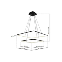 Milagro - LAMPA WISZĄCA NIX BLACK 50W LED