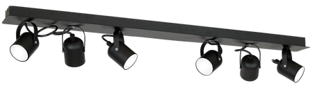 Milagro - Lampa sufitowa PICO BLACK 6xGU10