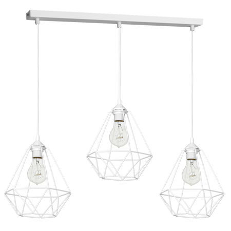 Milagro - Lampa wisząca BASKET WHITE 3xE27