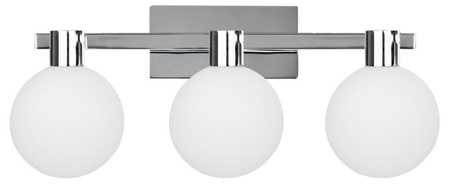 Candellux - Maldus Lampa Kinkiet Chromowy 3X40W G9 Klosz Biały