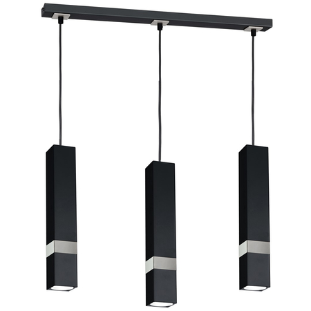 Milagro - Lampa wisząca VIDAR BLACK/CHROME 3xGU10