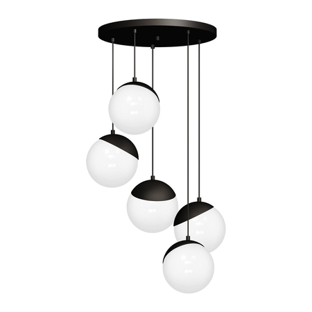 Milagro - Lampa wisząca SFERA BLACK 5xE14