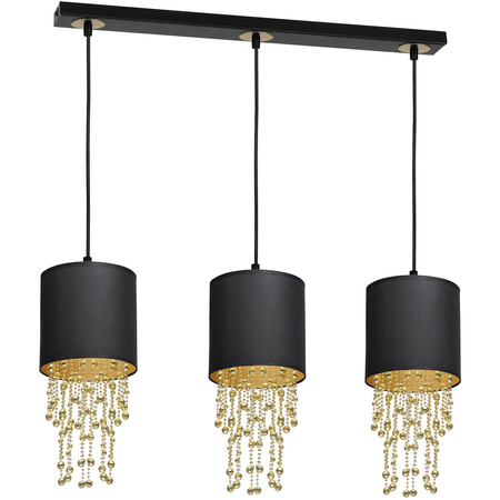Milagro - Lampa wisząca ALMERIA BLACK/GOLD 3xE27