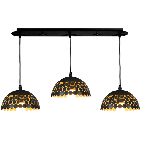 Milagro - Lampa wisząca LISA BLACK 3xE27