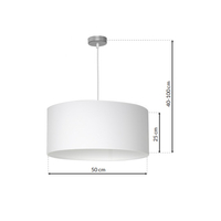 Milagro - Lampa wisząca CASINO WHITE/CHROME 1xE27
