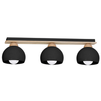 Milagro - Lampa sufitowa DAMA BLACK 3xE27