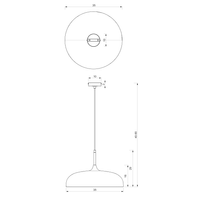 Lampa wisząca Lincoln 1xE27 35cm Biały/Złoty