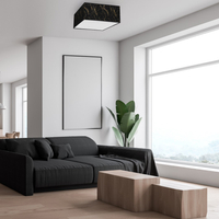 Milagro - Lampa sufitowa SENSO Black/Gold kwadrat 2xE27
