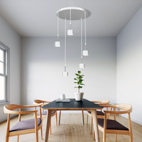 Milagro - Lampa wisząca ARENA WHITE/SILVER 5xGX53